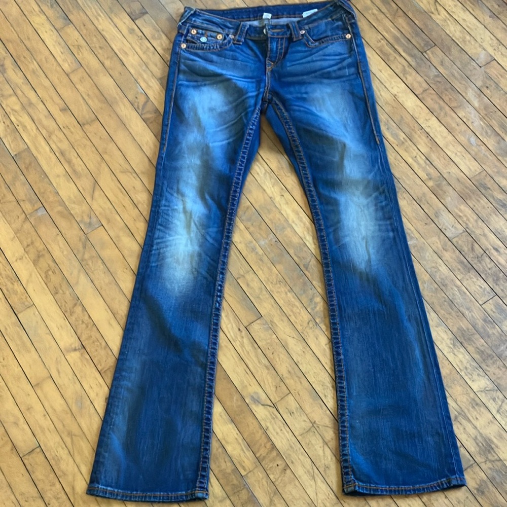True religion size 27 damaged jeans. See pics easy fix priced for damage